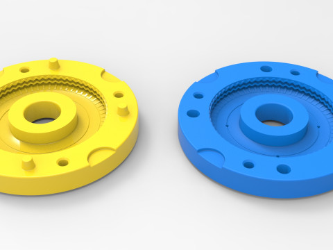 Mold for diecast truck tire 10 Scale 1 to 10 and 1 to 14 3D 프린트 모델