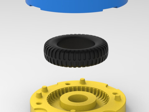 Mold for diecast military tire 1 Scale 1 to 10 and 1 to 14 and 1 to 25 3D Print Model