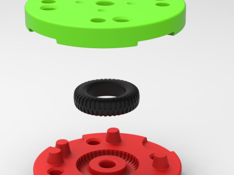 Mold for diecast military tire 1 Scale 1 to 10 and 1 to 14 and 1 to 25 3D Print Model