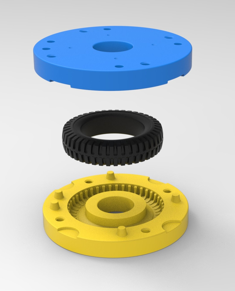 Mold for diecast military tire 2 Scale 1 to 10 and 1 to 14 and 1 to 25 3D-Druckmodell .c4d .max .obj .3ds .fbx .stl .blend