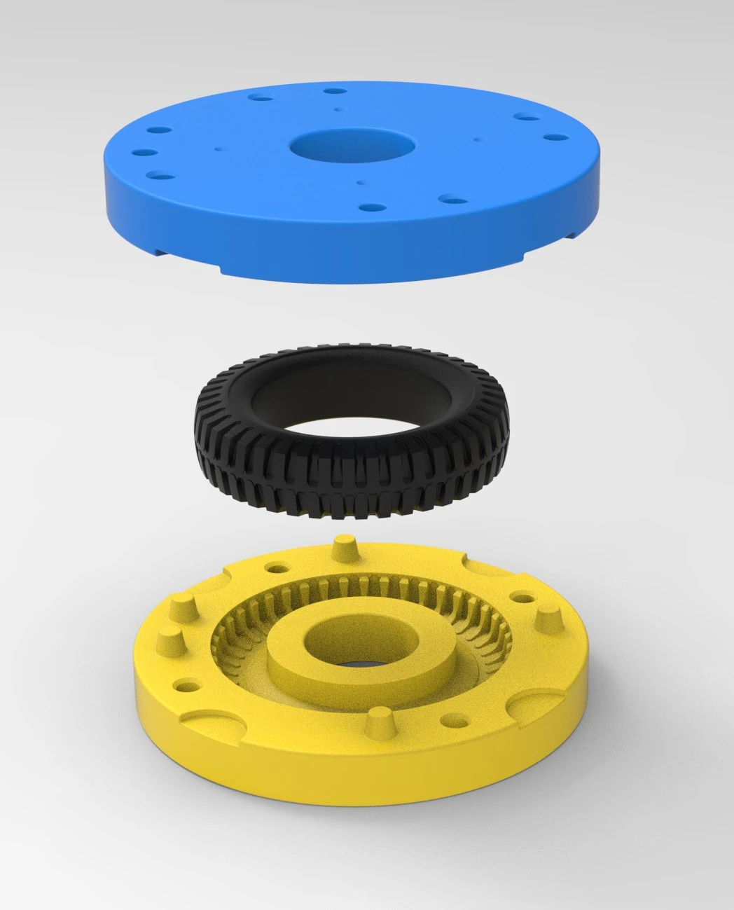 Mold for diecast military tire 2 Scale 1 to 10 and 1 to 14 and 1 to 25 3D Print Model .c4d .max .obj .3ds .fbx .stl .blend 