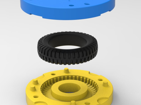 Mold for diecast military tire 2 Scale 1 to 10 and 1 to 14 and 1 to 25 3D Print Model