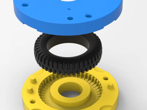Mold for diecast military tire 2 Scale 1 to 10 and 1 to 14 and 1 to 25 3D Print Model