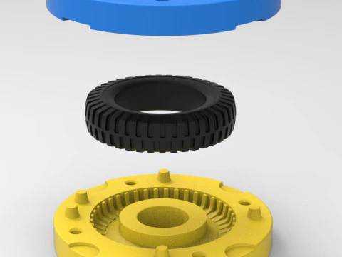 Mold for diecast military tire 3 Scale 1 to 10 and 1 to 14 and 1 to 25 3D Print Model