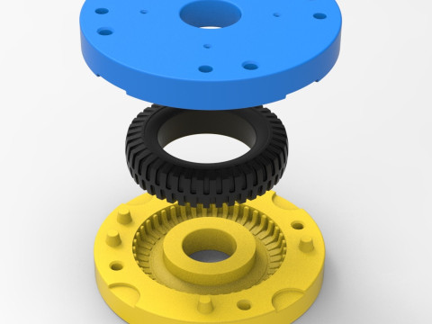 Mold for diecast military tire 3 Scale 1 to 10 and 1 to 14 and 1 to 25 3D Принт Модель