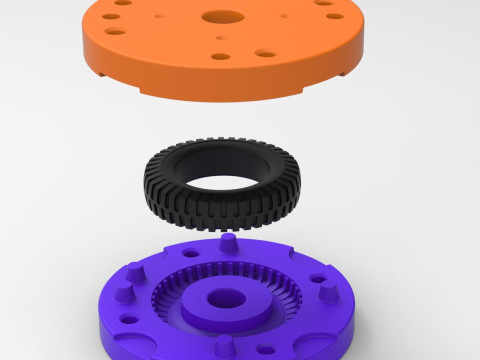 Mold for diecast military tire 3 Scale 1 to 10 and 1 to 14 and 1 to 25 3D Принт Модель