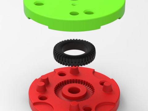 Mold for diecast military tire 3 Scale 1 to 10 and 1 to 14 and 1 to 25 3D Принт Модель