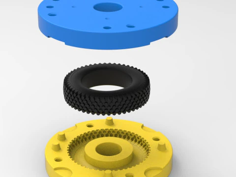 Mold for diecast military tire 4 Scale 1 to 10 and 1 to 14 and 1 to 25 3D Print Model