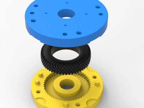 Mold for diecast military tire 4 Scale 1 to 10 and 1 to 14 and 1 to 25 3D Print Model