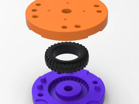 Mold for diecast military tire 5 Scale 1 to 10 and 1 to 14 and 1 to 25 3D Print Model