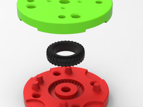 Mold for diecast military tire 5 Scale 1 to 10 and 1 to 14 and 1 to 25 3D 프린트 모델