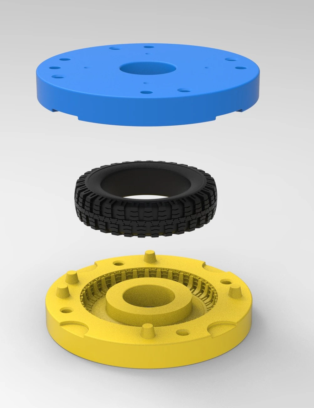Mold for diecast military tire 6 Scale 1 to 10 and 1 to 14 and 1 to 25 3D Print Model .c4d .max .obj .3ds .fbx .stl .blend