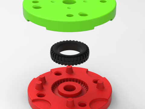 Mold for diecast military tire 6 Scale 1 to 10 and 1 to 14 and 1 to 25 Model Cetak 3D