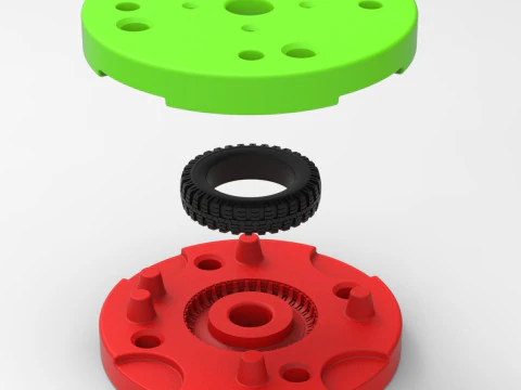 Mold for diecast military tire 6 Scale 1 to 10 and 1 to 14 and 1 to 25 3D Print Model