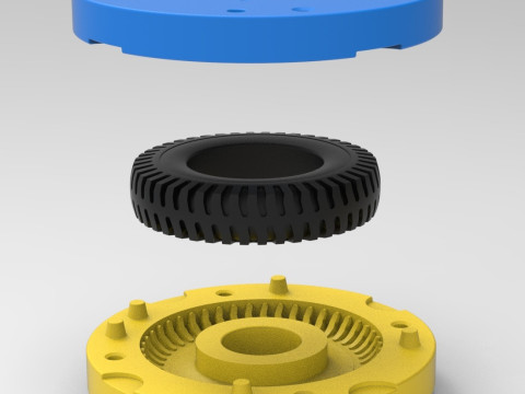 Mold for diecast military tire 7 Scale 1 to 10 and 1 to 14 and 1 to 25 3Dプリントモデル