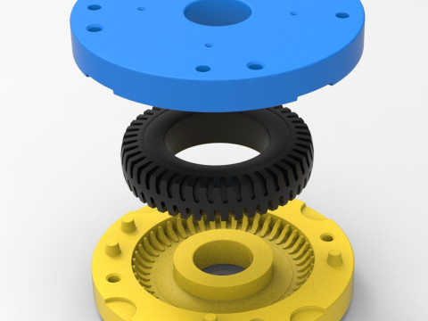 Mold for diecast military tire 7 Scale 1 to 10 and 1 to 14 and 1 to 25 3D Принт Модель