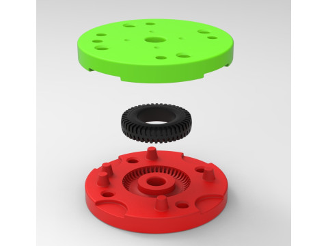 Mold for diecast military tire 7 Scale 1 to 10 and 1 to 14 and 1 to 25 3D Принт Модель