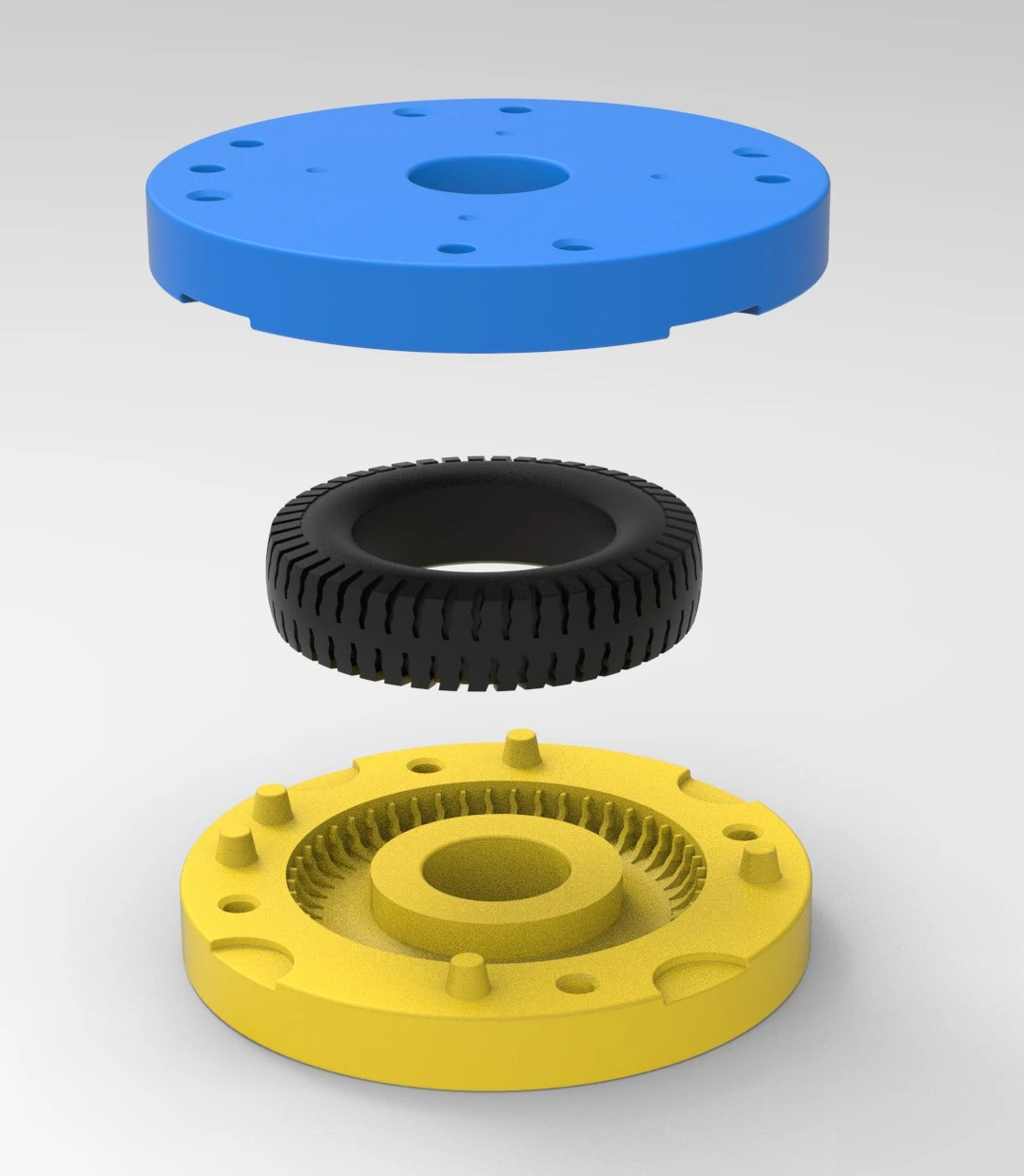 Mold for diecast military tire 8 Scale 1 to 10 and 1 to 14 and 1 to 25 3D Print Model .c4d .max .obj .3ds .fbx .stl .blend