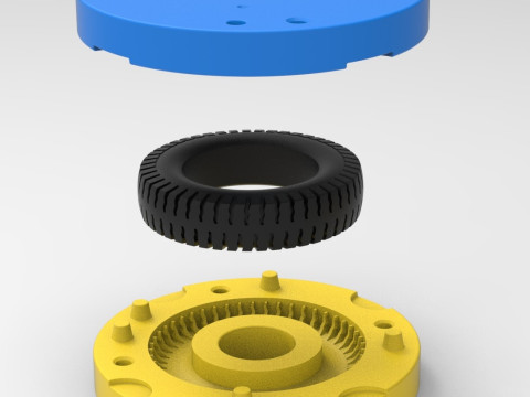 Mold for diecast military tire 8 Scale 1 to 10 and 1 to 14 and 1 to 25 3Dプリントモデル