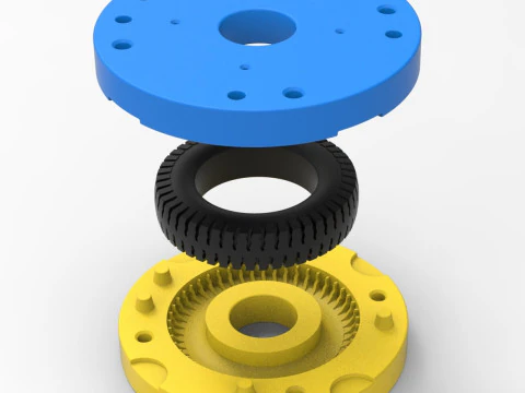 Mold for diecast military tire 8 Scale 1 to 10 and 1 to 14 and 1 to 25 3D Print Model
