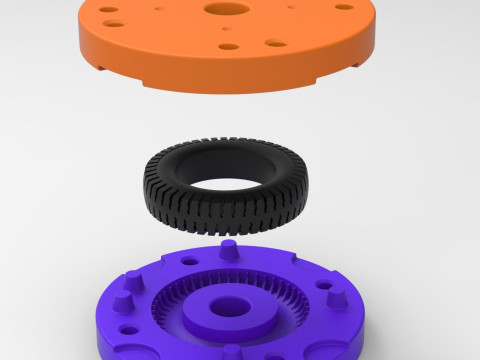 Mold for diecast military tire 8 Scale 1 to 10 and 1 to 14 and 1 to 25 3D 프린트 모델