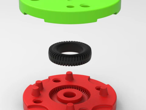 Mold for diecast military tire 8 Scale 1 to 10 and 1 to 14 and 1 to 25 3D Print Model