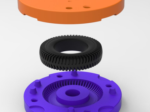 Mold for diecast military tire 9 Scale 1 to 10 and 1 to 14 and 1 to 25 3D 프린트 모델