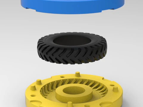 Mold for diecast military tire 10 Scale 1 to 10 and 1 to 14 and 1 to 25 3D Print Model