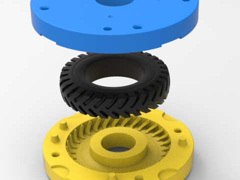 Mold for diecast military tire 10 Scale 1 to 10 and 1 to 14 and 1 to 25 3D Print Model