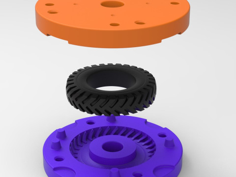 Mold for diecast military tire 10 Scale 1 to 10 and 1 to 14 and 1 to 25 3D Print Model
