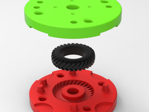 Mold for diecast military tire 10 Scale 1 to 10 and 1 to 14 and 1 to 25 3D Print Model