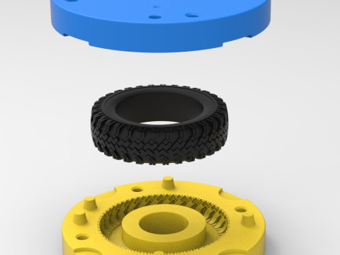 Mold for diecast military tire 11 Scale 1 to 10 and 1 to 14 and 1 to 25 3D Print Model