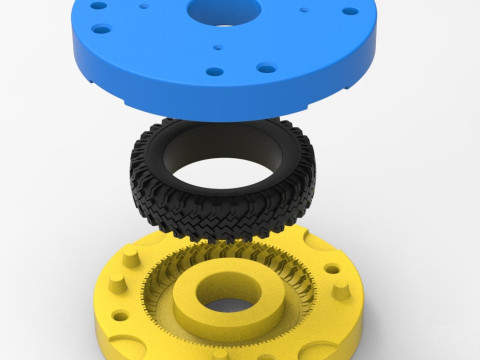 Mold for diecast military tire 11 Scale 1 to 10 and 1 to 14 and 1 to 25 3D Принт Модель