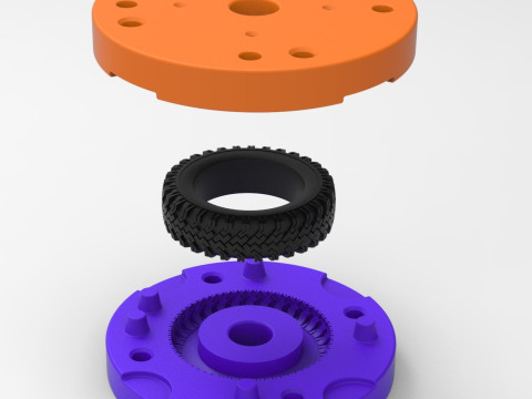 Mold for diecast military tire 11 Scale 1 to 10 and 1 to 14 and 1 to 25 3D Принт Модель