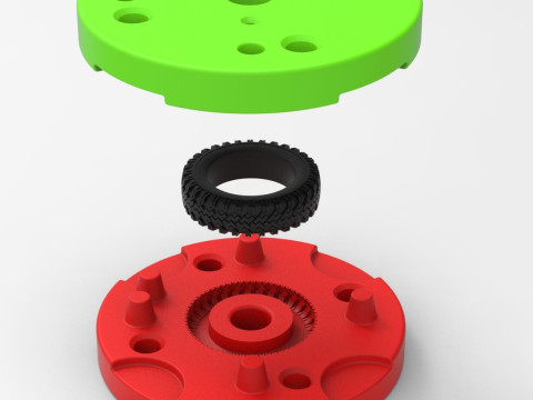 Mold for diecast military tire 11 Scale 1 to 10 and 1 to 14 and 1 to 25 3D Принт Модель
