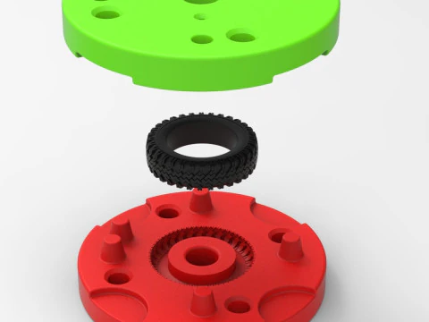 Forma do odlewanej ciśnieniowo opony wojskowej 11 Skala od 1 do 10 i od 1 do 14 oraz od 1 do 25 Model do druku 3D
