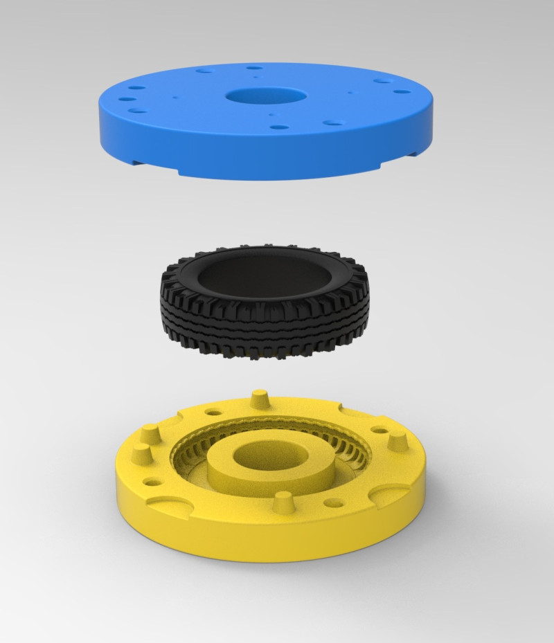Mold for diecast military tire 12 Scale 1 to 10 and 1 to 14 and 1 to 25 3D प्रिंट मॉडल .c4d .max .obj .3ds .fbx .stl .blend