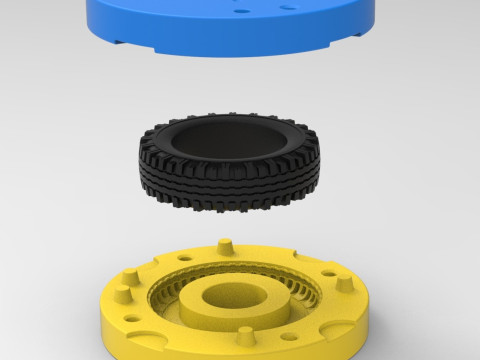Mold for diecast military tire 12 Scale 1 to 10 and 1 to 14 and 1 to 25 3D Print Model