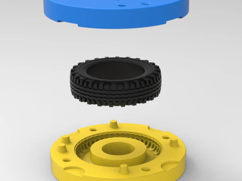 Mold for diecast military tire 12 Scale 1 to 10 and 1 to 14 and 1 to 25 3D Print Model