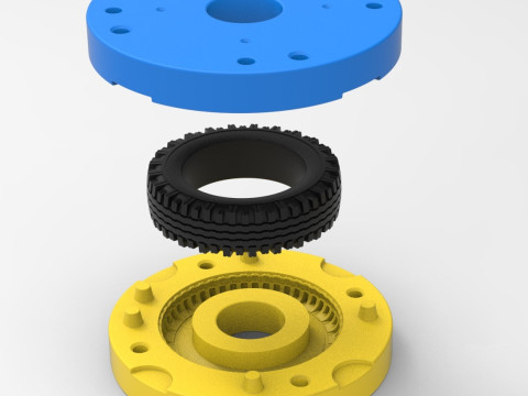 Mold for diecast military tire 12 Scale 1 to 10 and 1 to 14 and 1 to 25 3D प्रिंट मॉडल