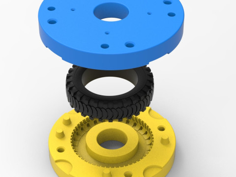 Mold for diecast military tire 13 Scale 1 to 10 and 1 to 14 and 1 to 25 3D Print Model