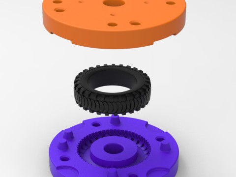 Mold for diecast military tire 13 Scale 1 to 10 and 1 to 14 and 1 to 25 3D Print Model