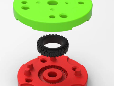 Forma do odlewanej ciśnieniowo opony wojskowej 13 Skala od 1 do 10 i od 1 do 14 oraz od 1 do 25 Model do druku 3D