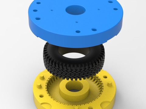 Mold for diecast military tire 14 Scale 1 to 10 and 1 to 14 and 1 to 25 3D 打印模型