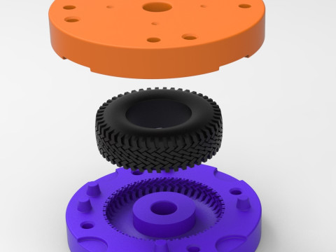 Mold for diecast military tire 14 Scale 1 to 10 and 1 to 14 and 1 to 25 3D 打印模型