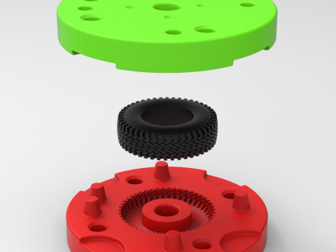 Mold for diecast military tire 14 Scale 1 to 10 and 1 to 14 and 1 to 25 3D 打印模型