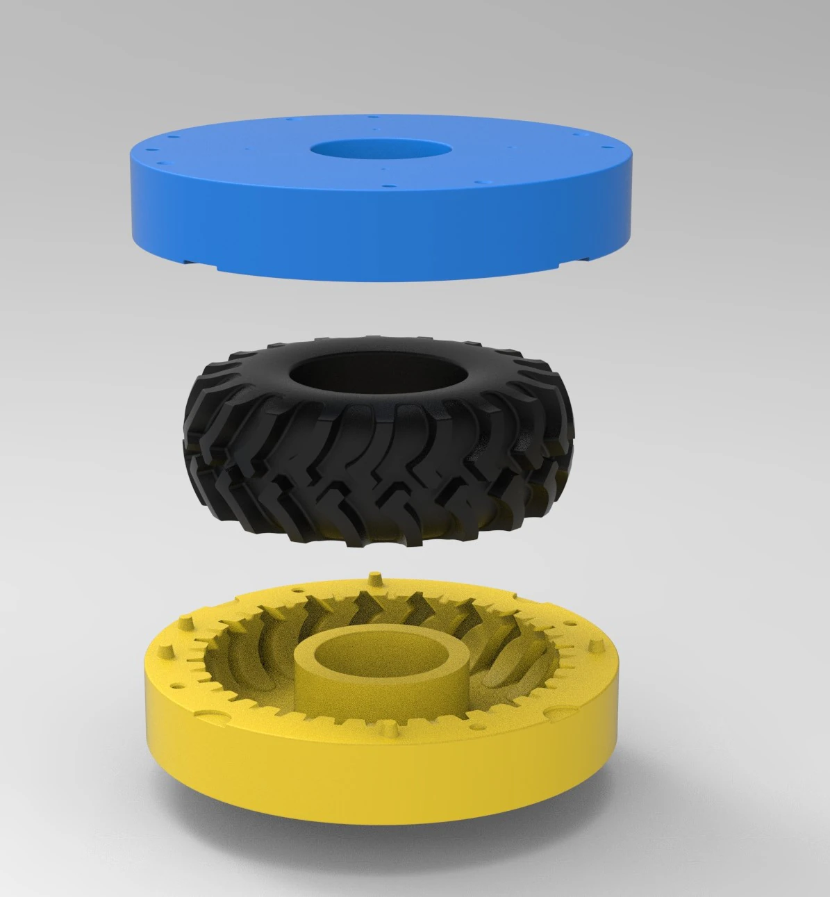 Mold for diecast Tractor tire 30 Scale 1 to 10 and 1 to 14 and 1 to 25 3D Print Model .c4d .max .obj .3ds .fbx .stl .blend 