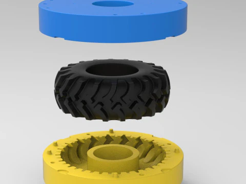 Mold for diecast Tractor tire 30 Scale 1 to 10 and 1 to 14 and 1 to 25 3D Print Model
