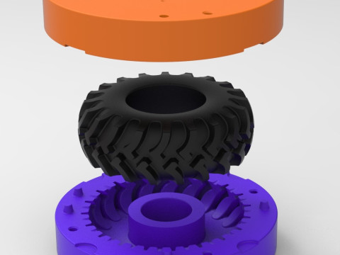 Mold for diecast Tractor tire 30 Scale 1 to 10 and 1 to 14 and 1 to 25 3D Print Model