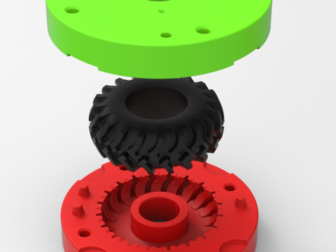 Mold for diecast Tractor tire 30 Scale 1 to 10 and 1 to 14 and 1 to 25 3D Print Model